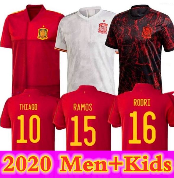 

20 21 player version sp ain soccer jerseys ram os thi ago 20 21 national team diego costa rodri men kids football shirt camisetas de fútbo, Black;yellow
