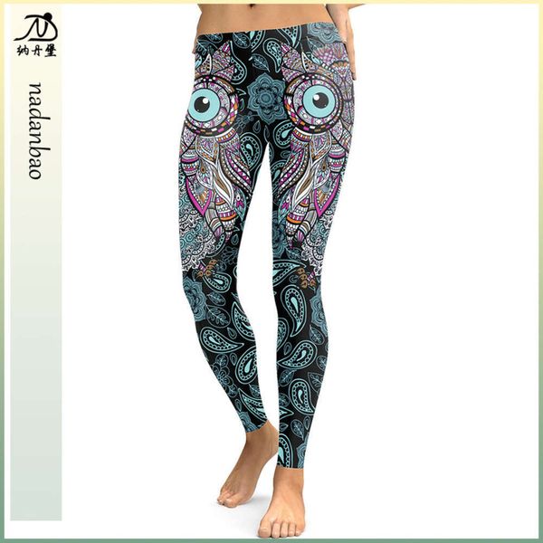 

digital leggings 2020 printing new fashion low waist kdk1770, Black