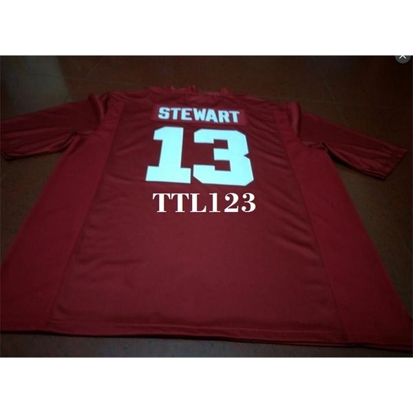 

3421 #13 ardarius stewart alabama crimson tide red black white college jersey or custom any name or number jersey