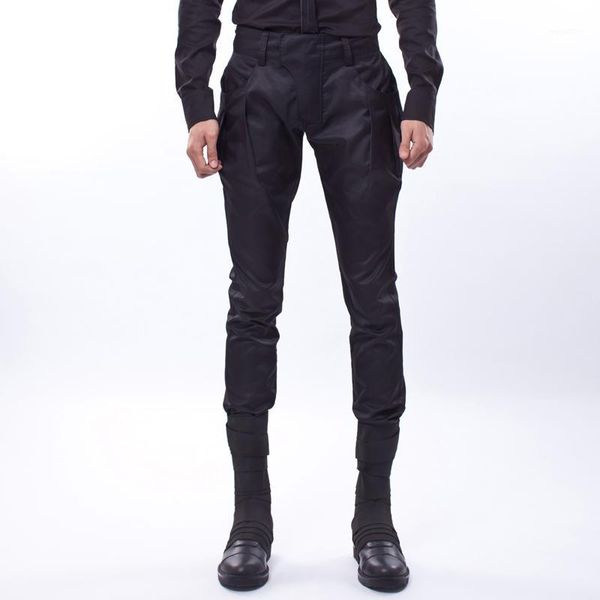 

fashionable casual men trousers slim skinny pants boot cut jeans 1c0624 s-xxl1, Black
