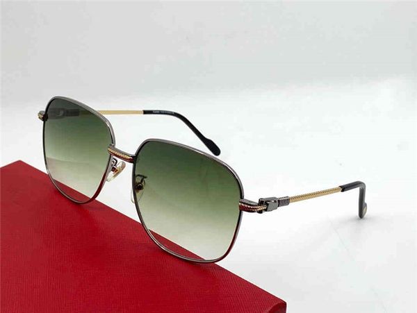 

0299 new men and women square sunglasses metal frame aviator popular retro uv400 lenses eye protection classic style with box, White;black