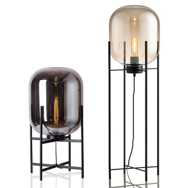 

современный этаж лампы дыма серого стекла четырех стоящие лампы спальни спортивные лампы гостиной кабинетные лампы e27 тумбочка