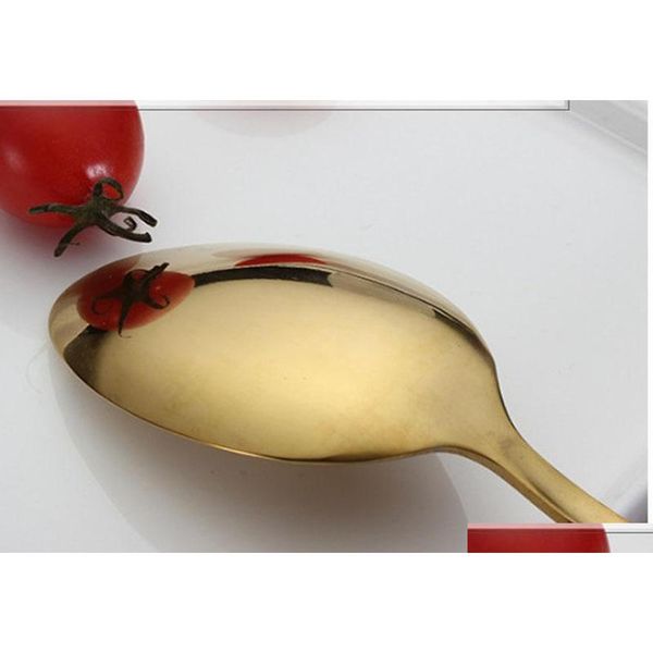 

high-grade gold cutlery flatware set spoon fork knife tea spoon stainless steel dinnerware s sqcgut bbgargden