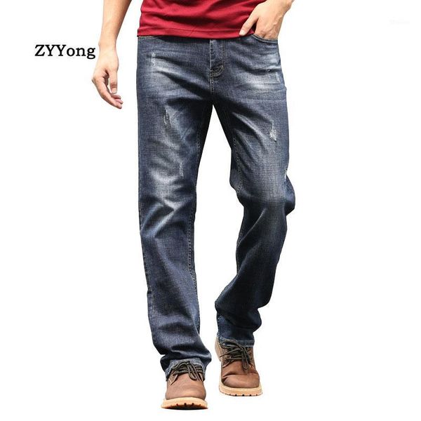 

men's jeans spring and autumn men straight breathable baggy blue leisure denim pants male hiphop skateboarder loose trousers1