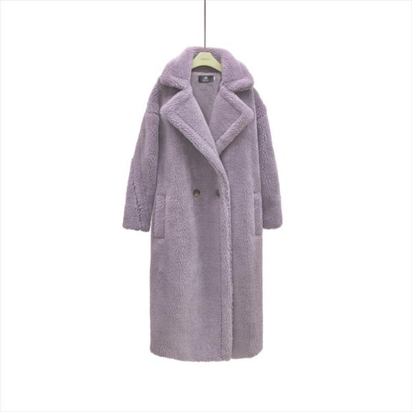 

pink long teddy coat women winter warm women faux fur coat ladies 8 colors teddy jacket ladies outdoor overcoat, Black