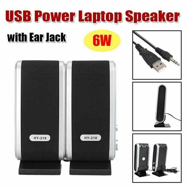 

1 pair usb 3.5mm earphone jack mini speakers portable for computer lapdeskpc h