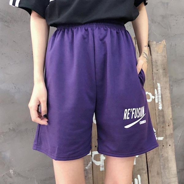

korean print letter harajuku women solid album regular ulzzang solid dropshipping straight loose punk leg vintage casual shorts, White;black