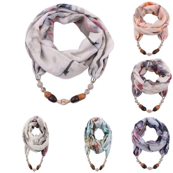 

men women all-match floral scarves women boho beach shawl elegant casual wrap soft necklace scarf new autumn winter bandanna, Blue;gray