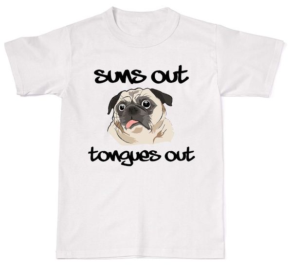 

new brand sale suns out tongues out pug dog funny guns parody t shirt sport hooded sweatshirt hoodie