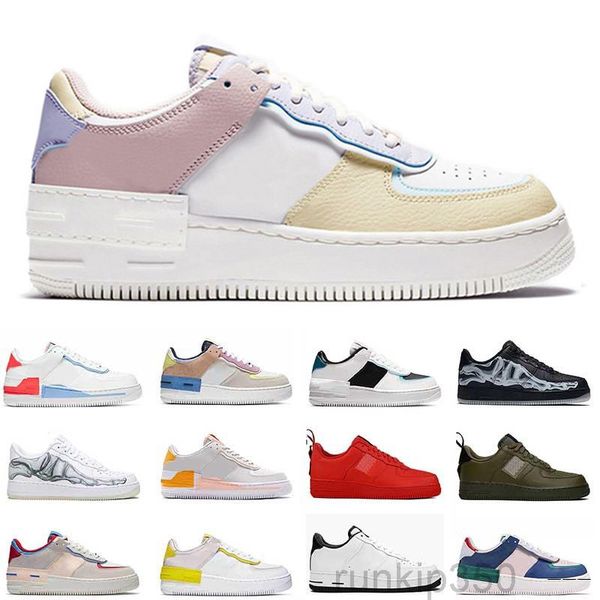 

shadow fashion dunk 1 women casual shoes mens trainers mca university blue platform sneakers utility volt red nxx1