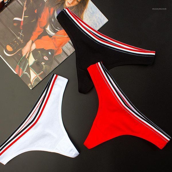 

women's panties lingerie sports style underwear women thongs 2021 cotton stringi low waist thong moda feminina bielizna1, Black;pink
