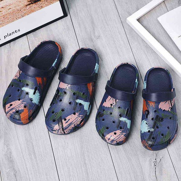 

sandals original classic slip on garden clog shoes men quick drying summer beach slipper breathable outdoor platform women shoes 220302, Black