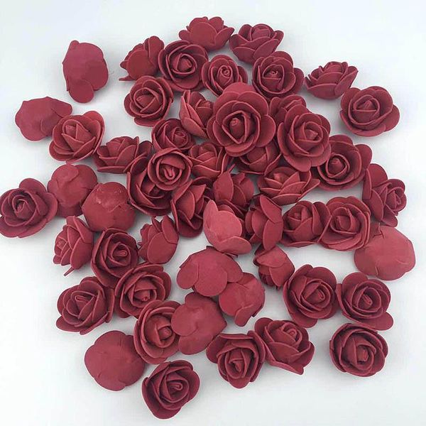 

50pcs 200pcslot 3.5 cm mini artificial pe foam rose flower head for wedding decoration diy scrapbooking garland gift box flowers bbyoob