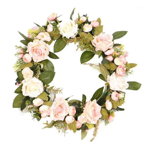 

decorative flowers & wreaths rose wreath artificial garland for door decors, weddings, parties, and home decorations1