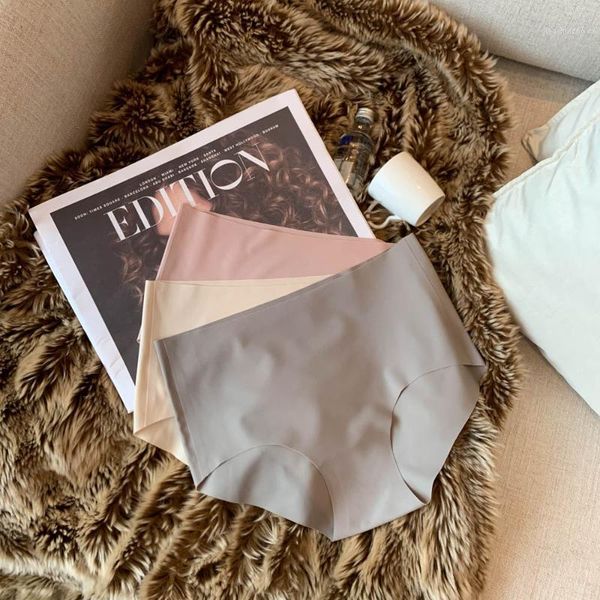 

women's non-mark one piece underwear women's pure cotton anti-bacterial ice silk waist thin breathable triangle shorts1, Black;pink