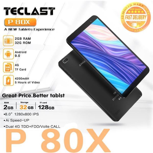 

tablets p80x 4g android 9.0 netbook phablet 8 inch 1280 x 800 sc9863a octa core 2gb ram 32gb rom tablet pc gps dual cameras1