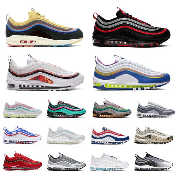 

2020 sean wotespooon 97 мужские бегущие обувь урожай мозаика игра королевский иисус тройной белый черный серебряный пуля 97s мужчины женские