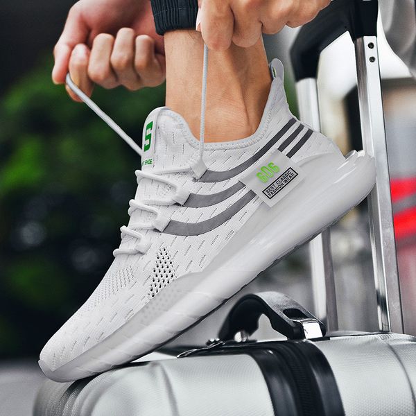 

2020 new men's tpu breathable lightweight lace-up outdoor sports casual shoes tenis masculino zapatillas hombre, Black