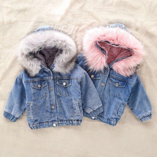 

down coat 2021 denim jacket for girl's toddler children autumn &winter outerwear fashion outfits kids girl coats clothes1, Blue;gray