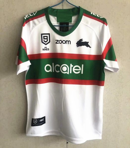 

2020 aus rugby league nines rabbitohs jersey men south sydney rabbitohs shirts 20/21 rugby clubs australia s-5xl, Black;gray