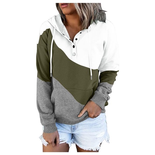 

y2k autumn winter patchwork fleece ladies hoodies fashion casual thicken hooded sweatshirt drawstring pocket pullovers women 220314, Black