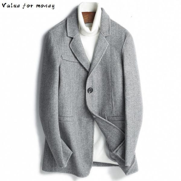 

coat wool men spring autumn korean jacket slim fit blazer mens coats and jackets casaco masculino d-19-00818 kj3016, Black