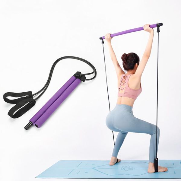 

yoga handle hip resistance band pull up pilates bar gym equipment home resistance bands elastic deporte sport bh50lld