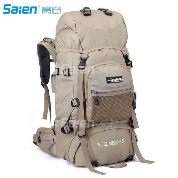 

outdoor bags 65+10l travel organizer / backpack hiking & backpacking pack camping waterproof quick dry1