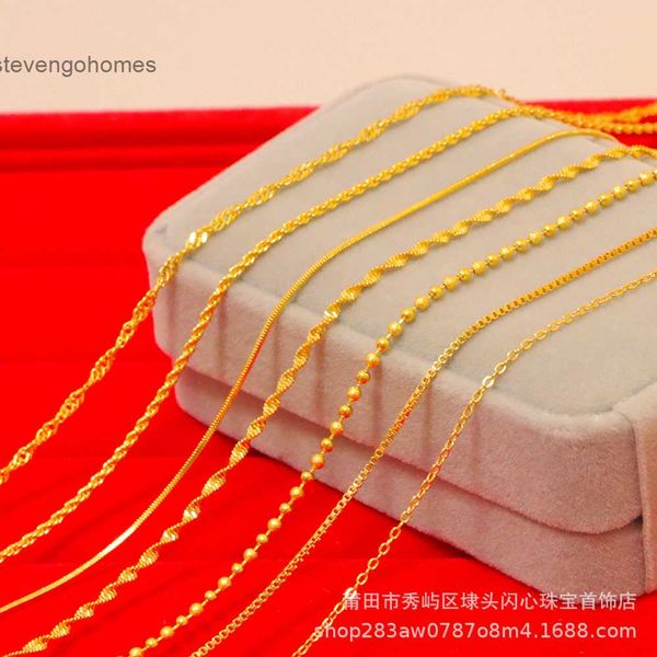 

chain necklace women's 999 simulation clavicle vietnam 24k pendant real shajin jewelry, Silver