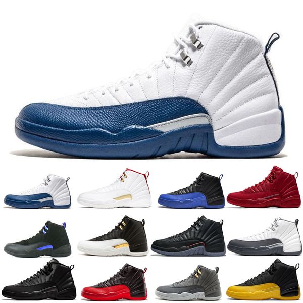 

2022 12s 12 basketball shoes jumpman men black purple bulls dark grey fiba flu game french blue michigan reverse taxi twist utility wings si