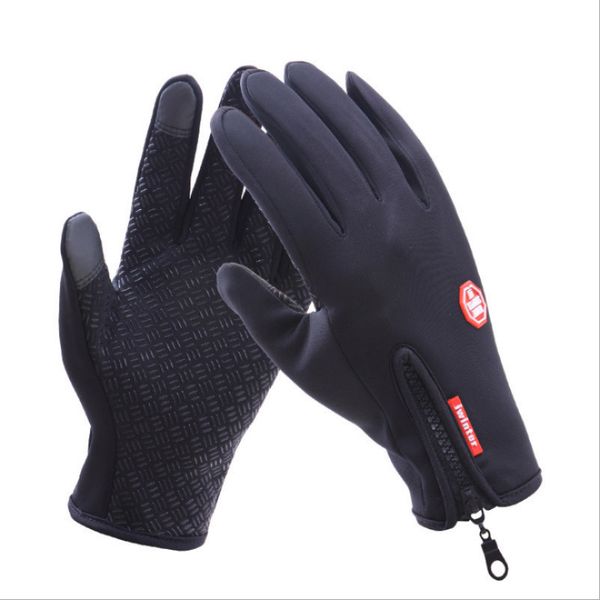 

warm waterproof snow ski motorcycle riding winter touch screen snowboard gloves 1pair, Silver
