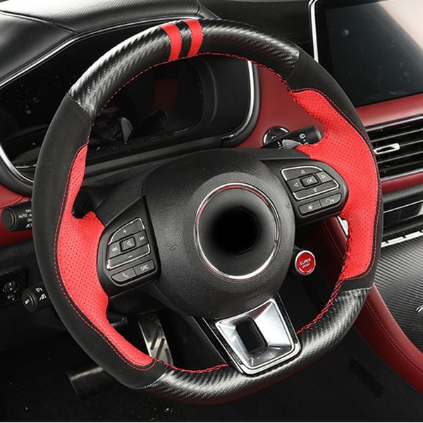 

diy steering wheel cover hand sewing for mg hs 2018-2019decorate car accessories