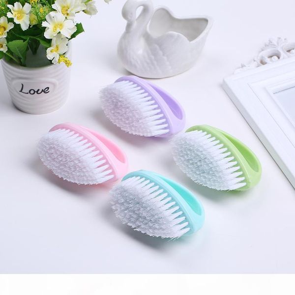 

1pc nail cleaning nail brush tool file manicure pedicure remove dust manicure tool clean brush for nail care clean, Yellow