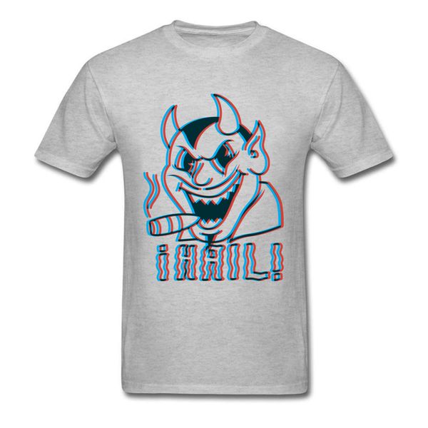 

sport hail satan t-shirt men vintage stereoscope design t shirt cartoon print tshirt mens grey cotton street tees hipster clothes