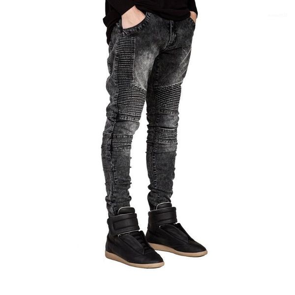 

men's jeans men skinny biker strech for y21011, Blue