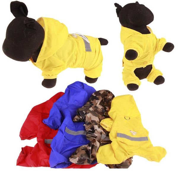 

pet cat dog raincoat hooded reflective puppy dog rain coat outdoor pet clothes hooded windproof design waterpr bbyytt