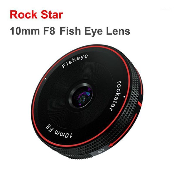 

rock star 10mm f8 fish eye lens fixed focus camera lenes for sony e fuji fx m4/3 canon eos m nikon z mount micro slr camera1