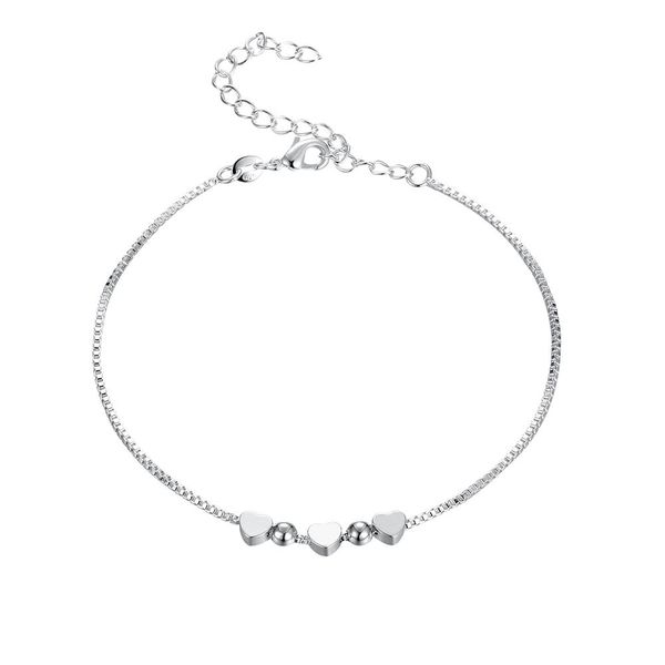 

beautiful elegant wedding women heart cute silver color chain bracelet fashion classic jewelry wholesale lh001 h sqcmee, Black