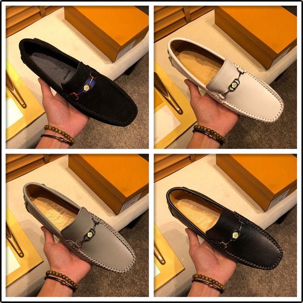 

2020 spring summer fashion men's driving shoes slip on breathable casual boat shoes lightweight men loafers moccasins size 38-45, Black