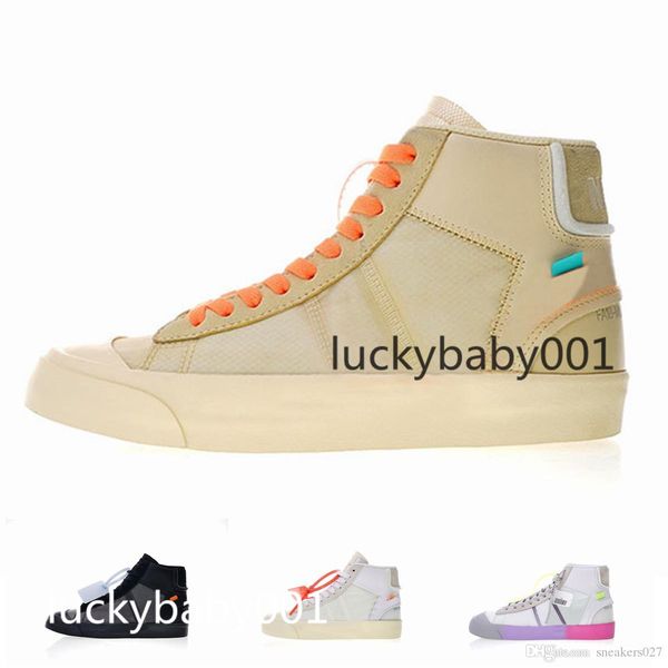 

2021 new blazer shoes mid sneakers basketball sports trainers ror men women black white rice casual shoes