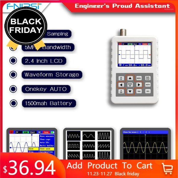 

dso fnirsi pro handheld mini portable digital oscilloscope 5m bandwidth 20msps sampling rate with p6020 bnc standard probe1