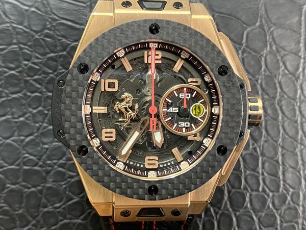 

v6 новые мужские часы с диаметром 48mmf1 автомобиль в качестве дизайна вдохновения с 7750моченным временным часом кованый углеродный набор с, Slivery;brown