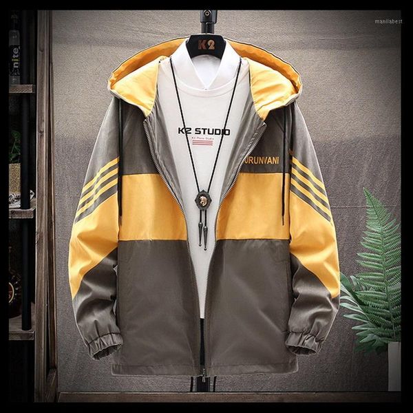 

brand fashion jacket men 2020 autumn spring patchwork japan hip hop punk coat style clothing plus size s-3xl1, Black;brown