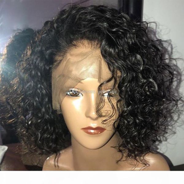 

9a pre plucked lace front human hair wigs with baby hair 150% 180% curly brazilian virgin full lace wigs for black women, Black;brown
