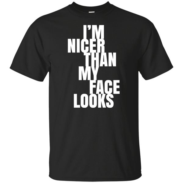 

men's i'm nicer than my face looks size m 3xl fashion hoodie designers t shirts sweatshirt