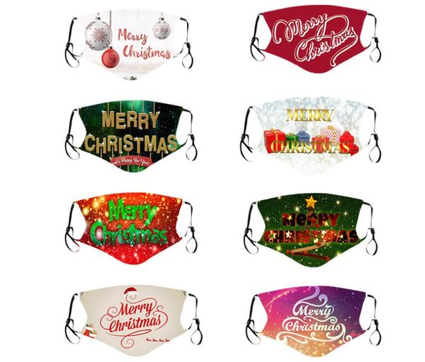 

christmas masks merry christmas print designer masks fashion outdoor breathable comfortable mask xmas decoration 8 designs