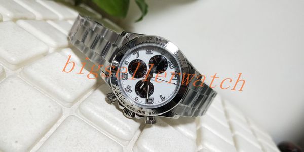 

selling men's watch watches 40 mm white dial bp 7750 chronograph automatic mens watch watches, Slivery;brown
