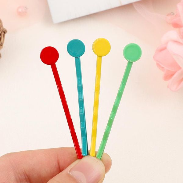 

24pc клип оптовая solid color шпилька diy заколками round base заколка для волос для женщин девушки для укладки волос аксессуары hairgrip jl, Black;brown