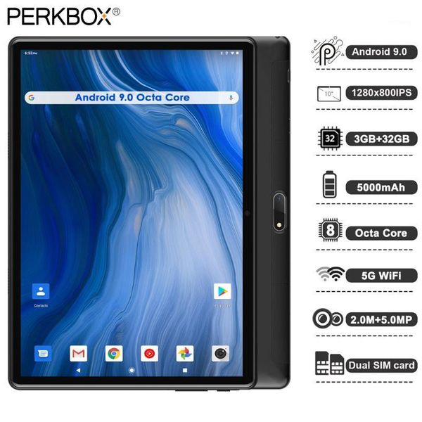 

new model octa core tablets 10 inch 3gb+32gb rom 1280*800 ips display android 9 pie 5.0mp cameras bluetooth gps 5g wifi tablette1