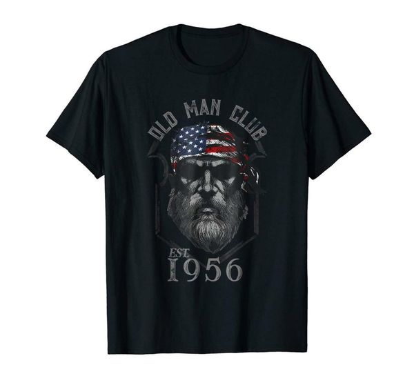 

sport old man club est 1956 us flag retirement time relaxing black 2019 new arrive summer printing casual man tees funny t shirts